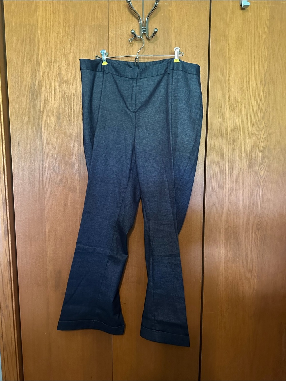 Lane Bryant Dark Gray Straight-Leg Trousers